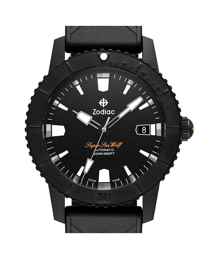 ZODIAC Compression Diver Automatic Rubber Strap Watch, 40mm