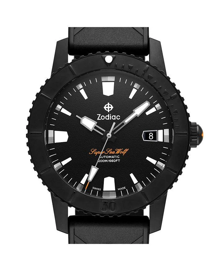 ZODIAC Compression Diver Automatic Rubber Strap Watch, 40mm 2