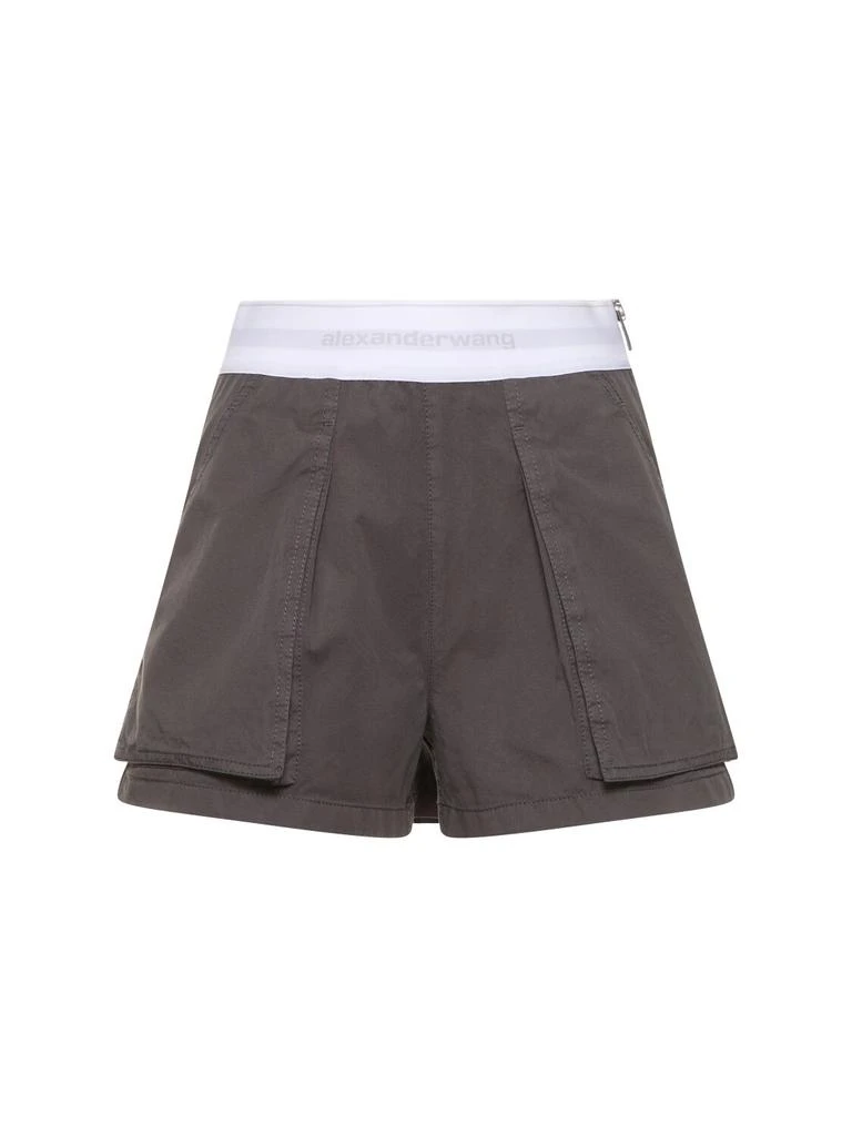 ALEXANDER WANG High Waist Cotton Cargo Shorts 1