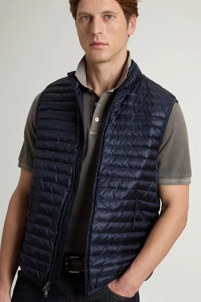 Woolrich Allen Padded Vest in Ripstop Nylon - Men - Gray 4