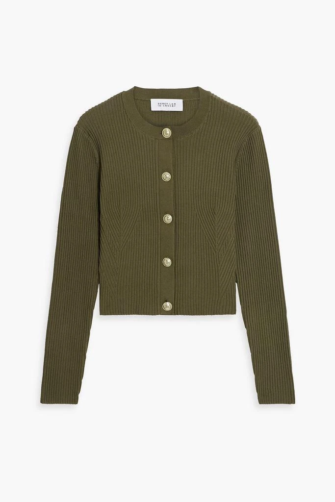 Derek Lam Ribbed cotton-blend cardigan 1