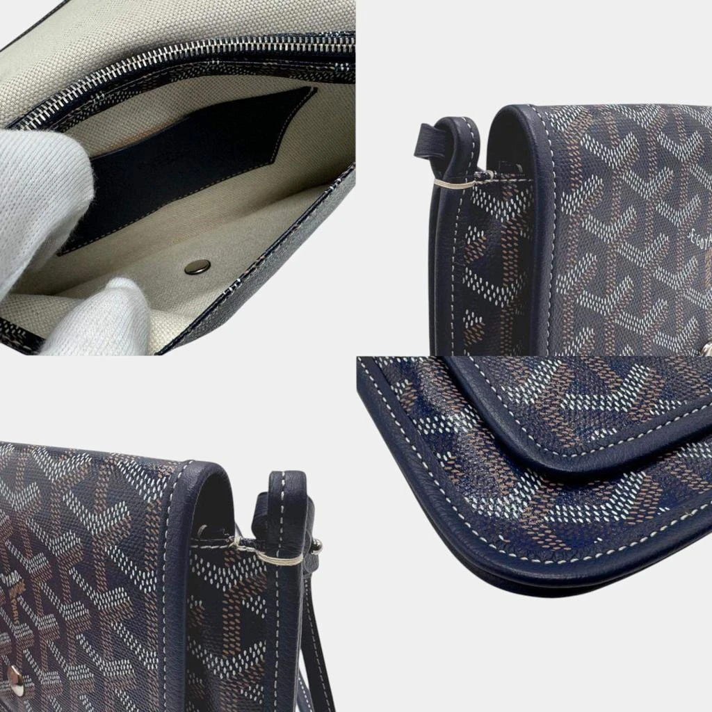 Goyard Goyard Navy Goyardine Canvas Plumet Pocket Wallet 5