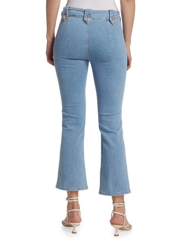 Derek Lam Robertson High-Rise Stretch Crop Flare Jeans