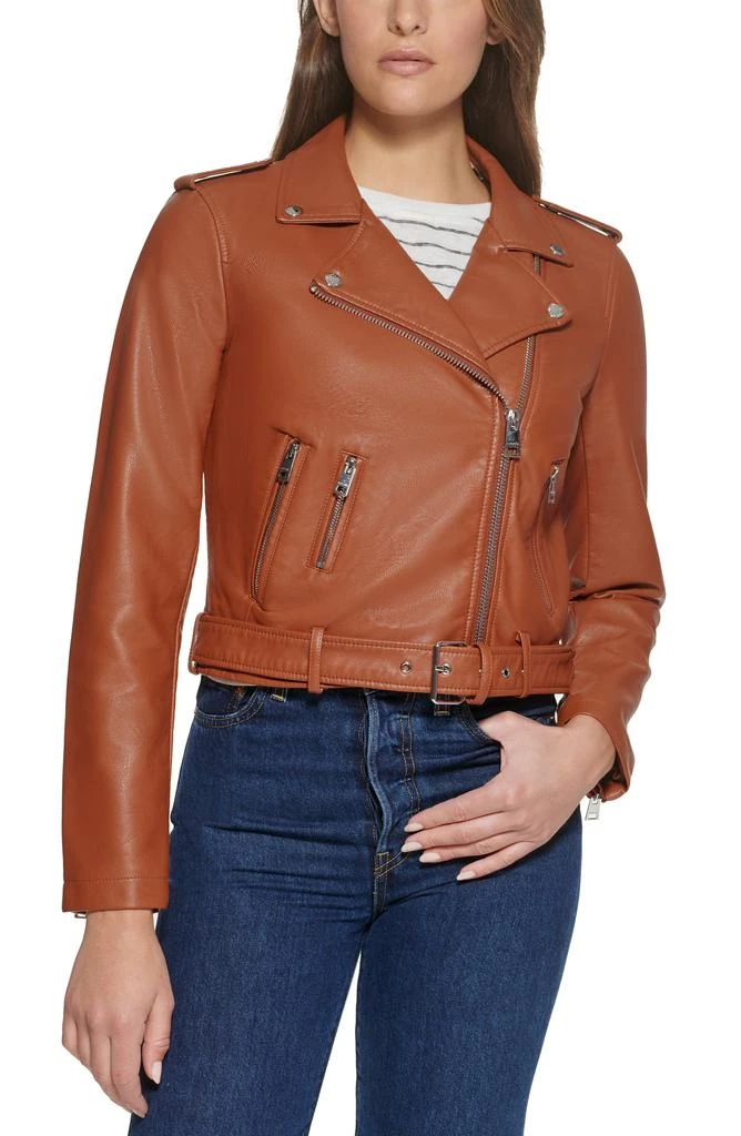 Levi's® Faux Leather Fashion Belted Moto Jacket 5