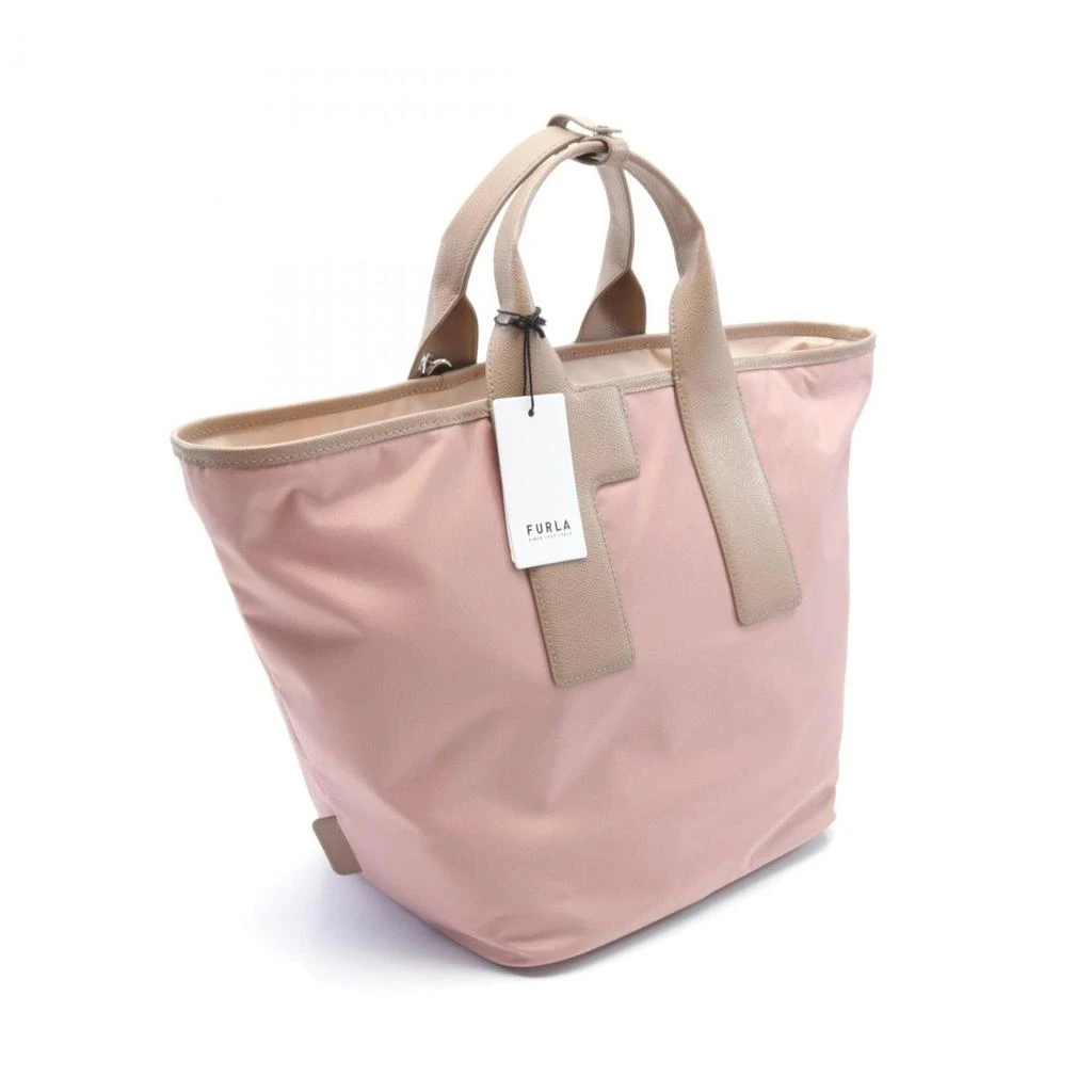 Furla pink Nylon Leather Tote Bag 2
