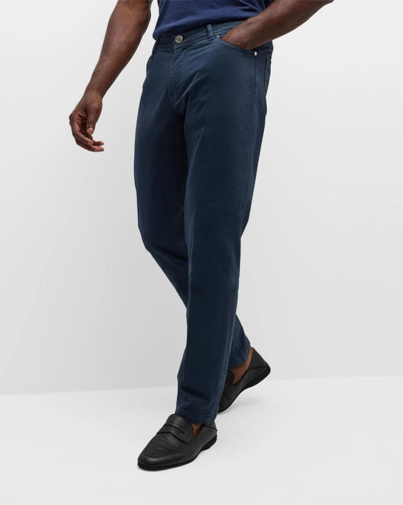 Marco Pescarolo Men's Soft Drill 5-Pocket Pants 5