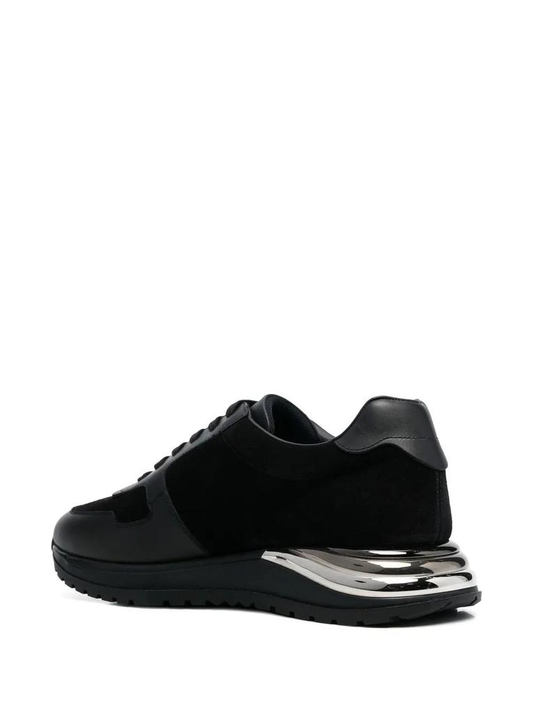Salvatore Ferragamo Ferragamo Gancini-Patch Lace-Up Sneakers
