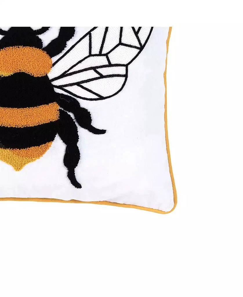 C&F Home Spring Summer Bumble Bee Tufted Accent Pillow, 14" x 18" 2