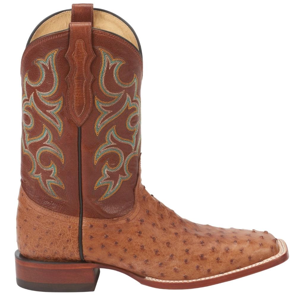 Justin Boots Truman Ostrich Square Toe Cowboy Boots