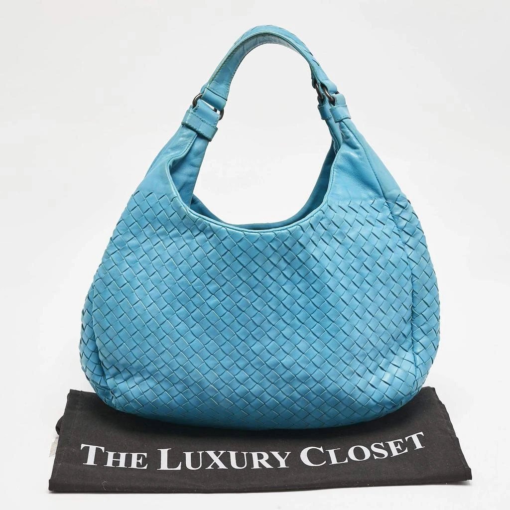 Bottega Veneta Bottega Veneta Blue Intrecciato Leather Small Campana Hobo 15