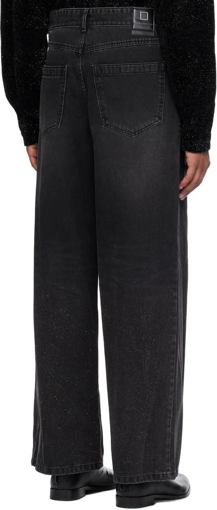 Wooyoungmi Black Glitter Wide Jeans 3