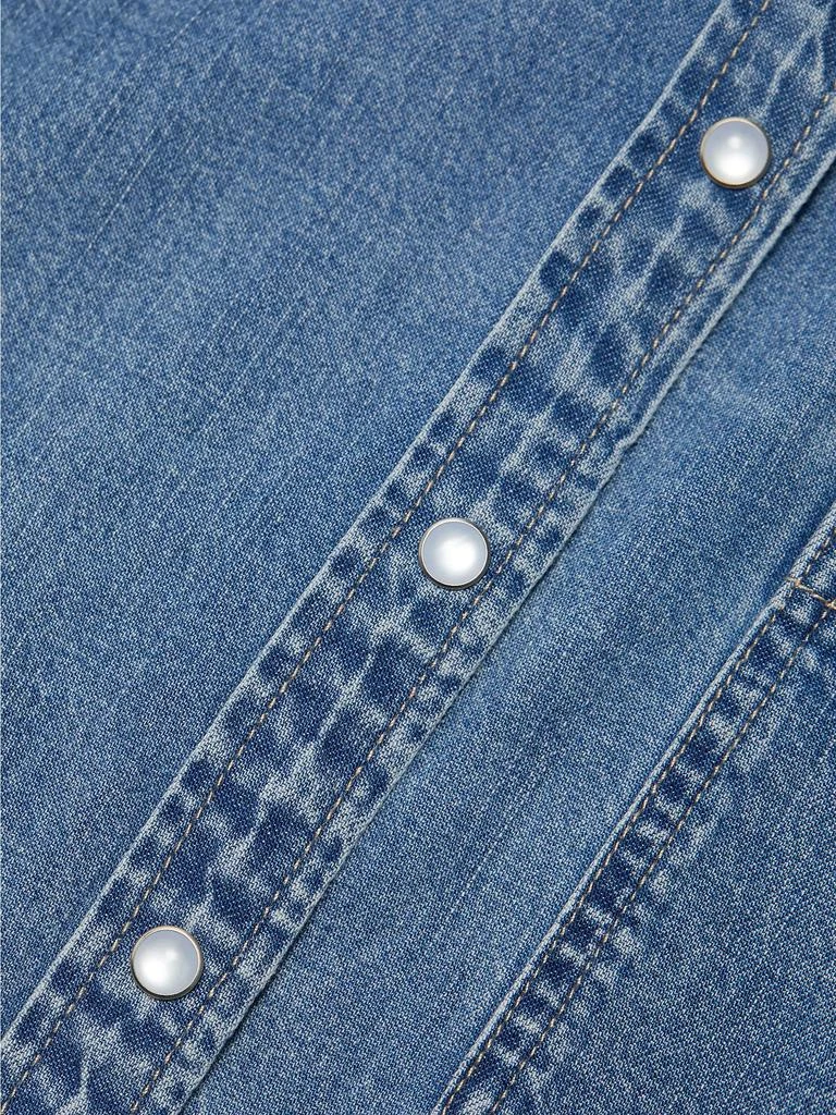 VERONICA BEARD Aderes Denim Long-Sleeve Shirt 7