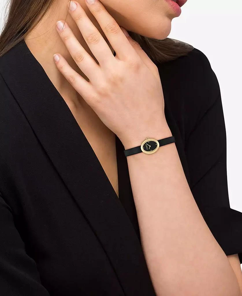 Coach Women's Sammy Black Leather Watch 22.5mm 4