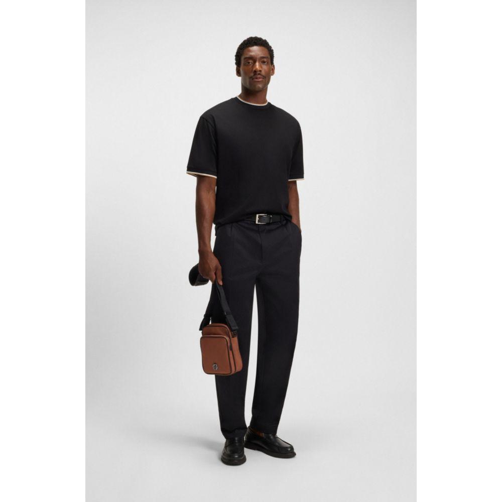 Hugo Boss Twill reporter bag with Double B monogram