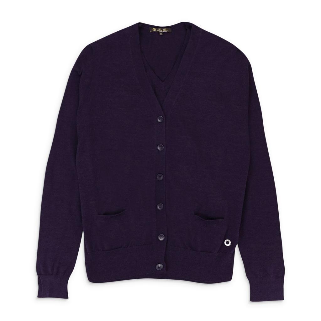 Loro Piana CASHMERE SET DARK PURPLE CARDIGAN