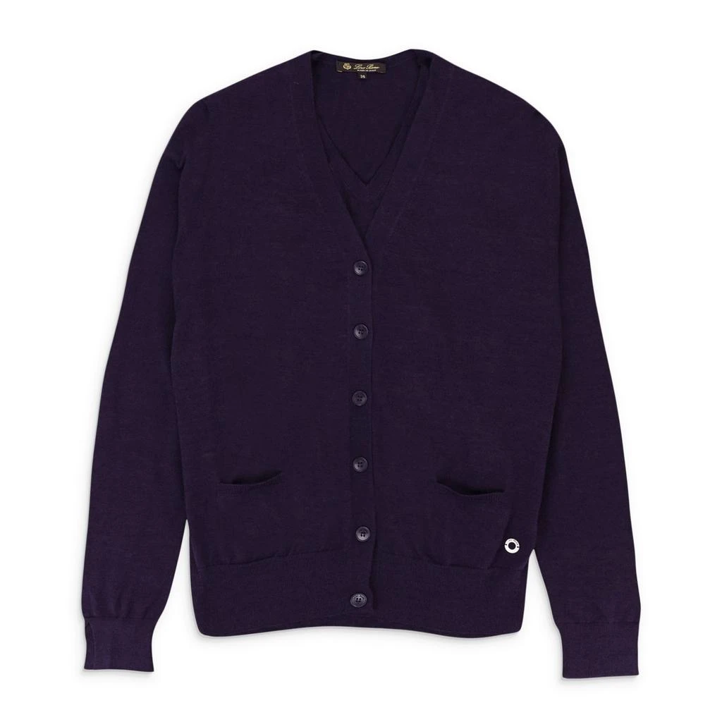 Loro Piana CASHMERE SET DARK PURPLE CARDIGAN 1