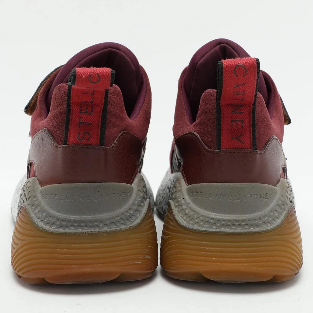 Stella McCartney Stella McCartney Burgundy Faux Leather and Faux Suede Eclypse Low Top Sneakers Size 38 5