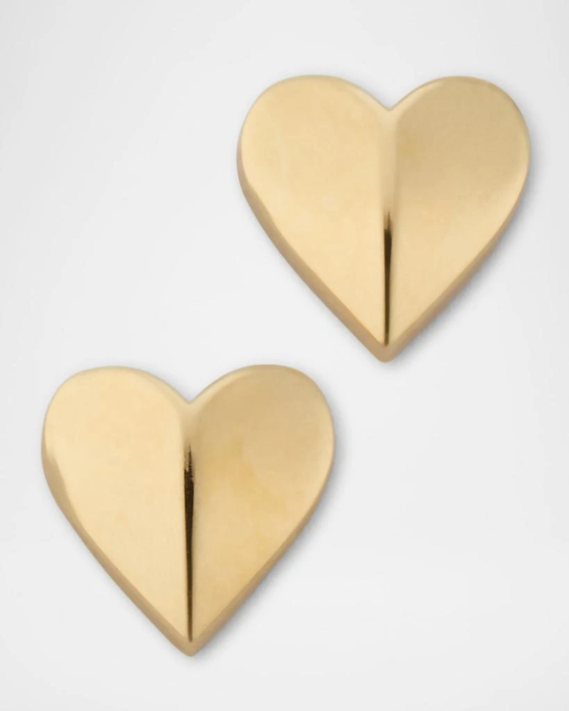 POPPY FINCH Folding Heart Stud Earrings 1