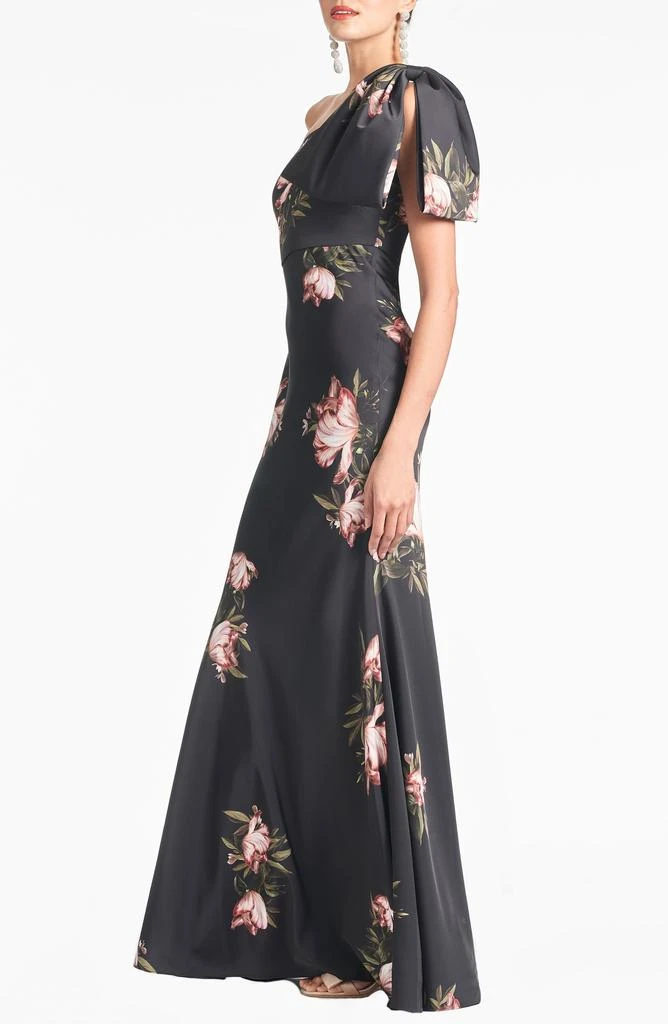 Sachin & Babi Aubrey Floral One-Shoulder Satin Crepe Mermaid Gown 3