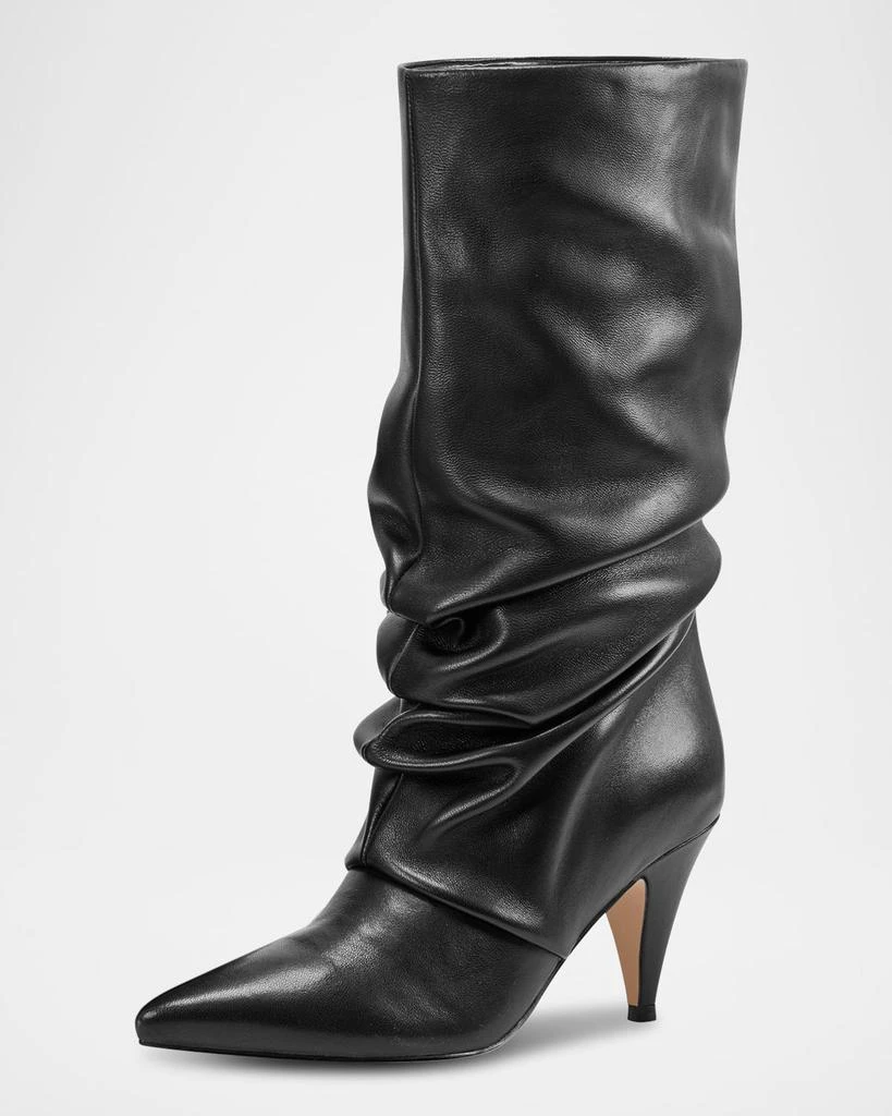 Marc Fisher Retro Slouchy Leather Mid Boots 5