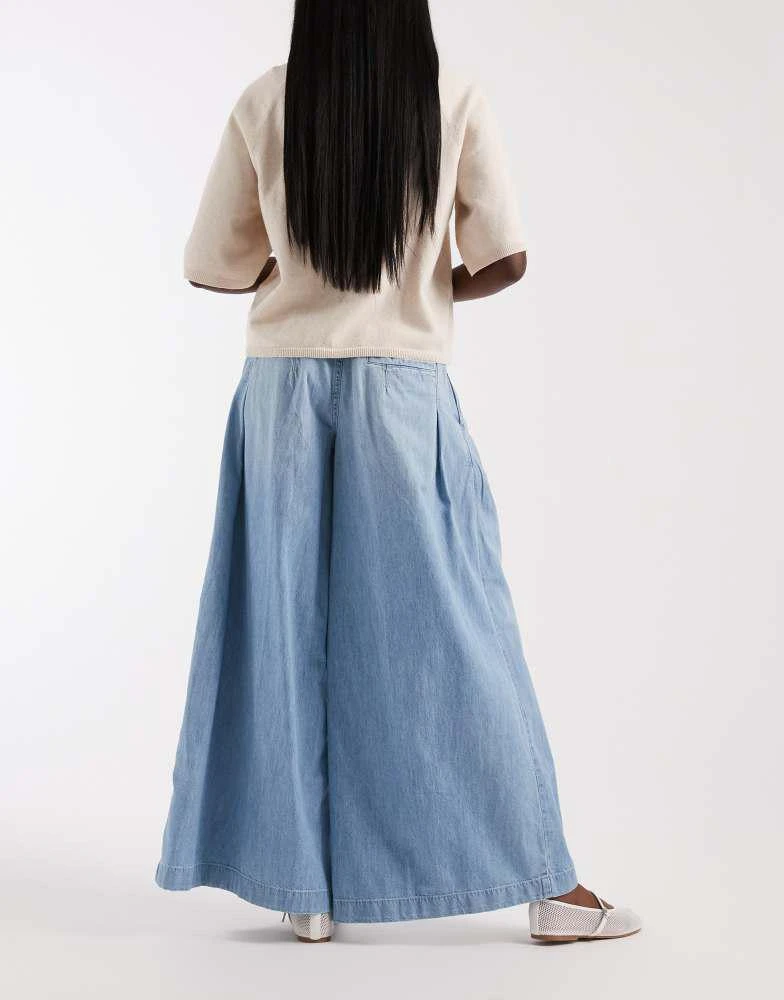 Free People Free People scout wide leg trousers in california blue 3