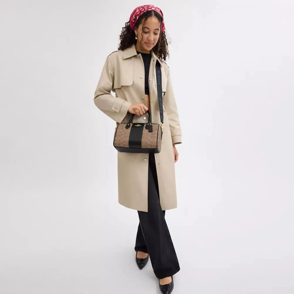 Coach Rowan Satchel Bag In Signature Canvas 2
