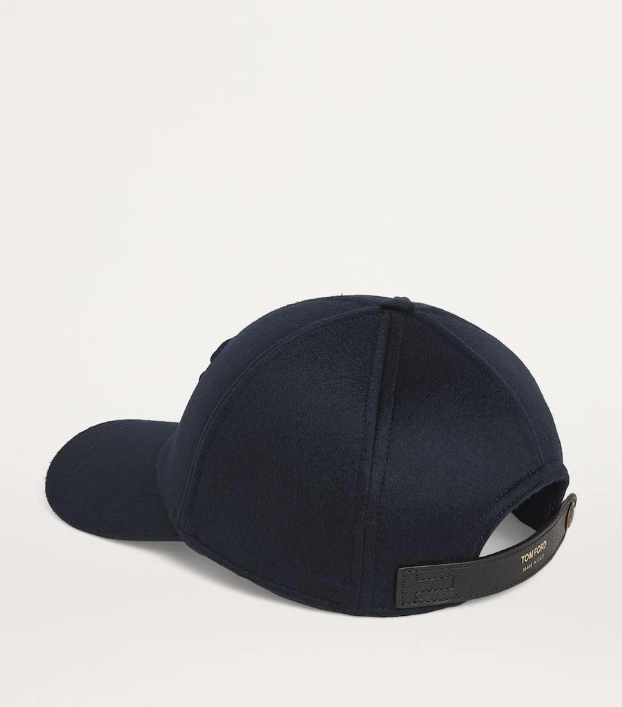 Tom Ford Cashmere Embroidered Baseball Cap 3