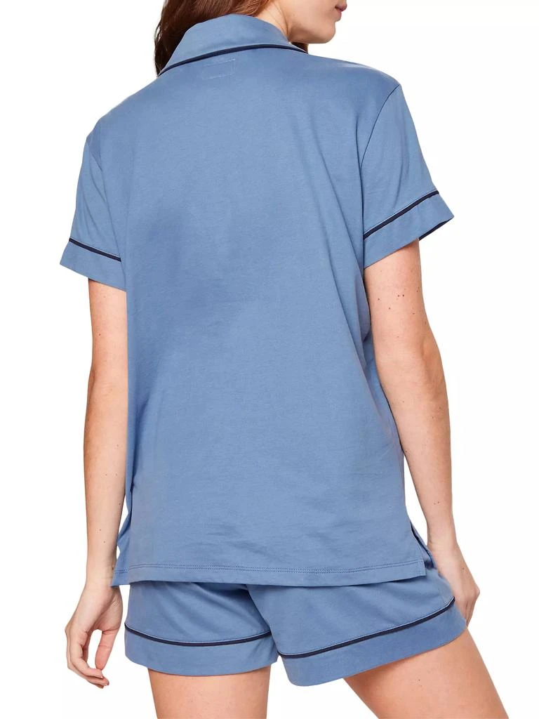 Petite Plume Contrast-Trimmed Short Pajamas 4