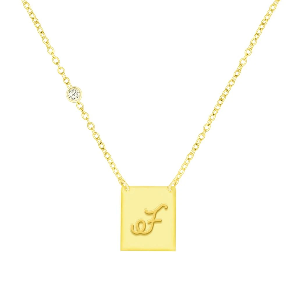 Savvy Cie Jewels 18K GOLD PLATED OVER STERLING SILVER NECKLACE WITH CZ 12
