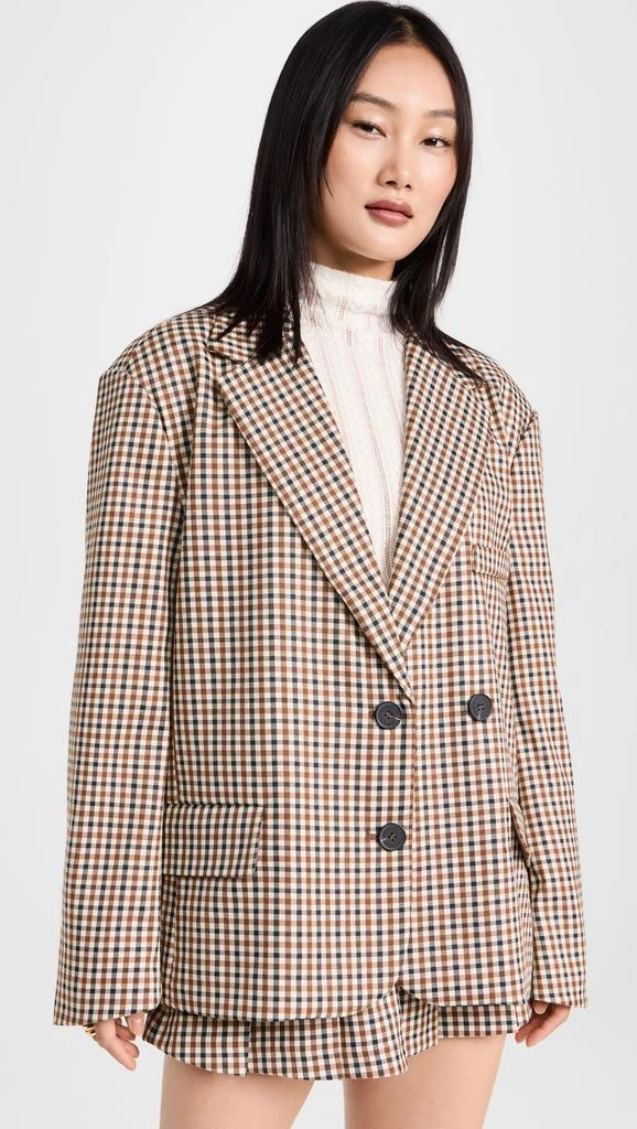 Moon River Plaid Tailored Blazer 7