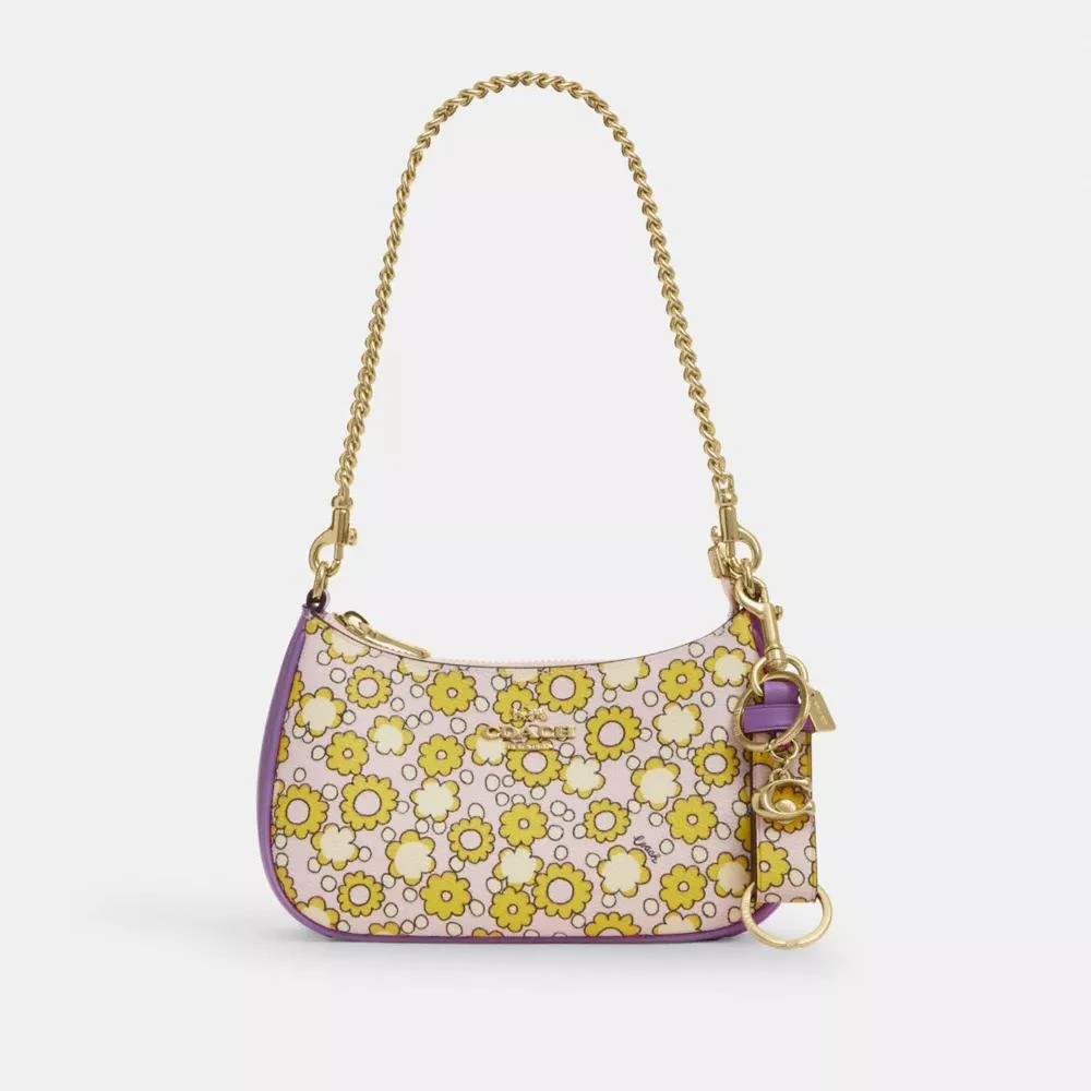 Coach Trigger Snap Bag Charm With Floral Print 2