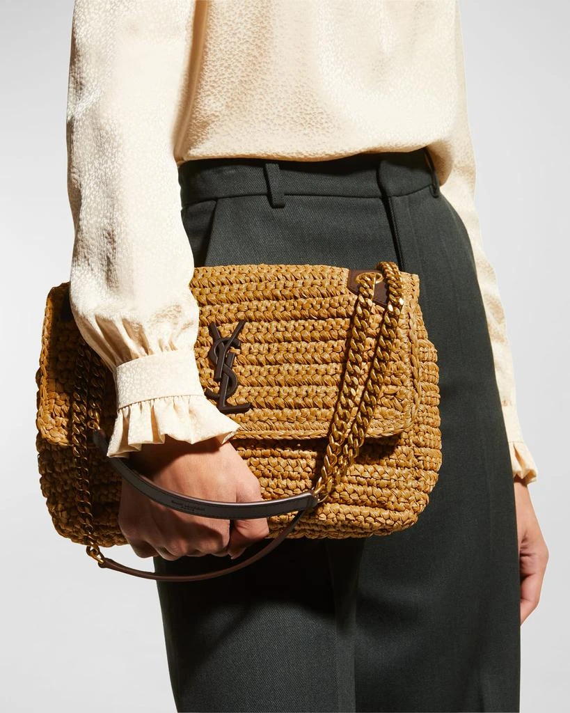 Yves Saint Laurent Niki Medium Flap YSL Shoulder Bag in Raffia 5