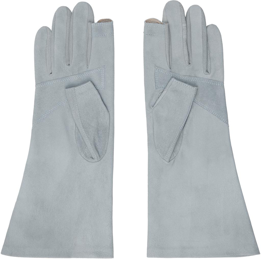 Rick Owens Blue Megablister Leather Gloves