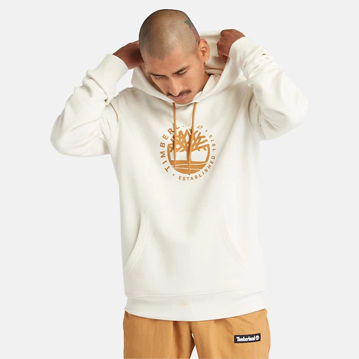 Timberland Logo Hoodie with Tencel™ Lyocell and Refibra™ technology for Men in White 6