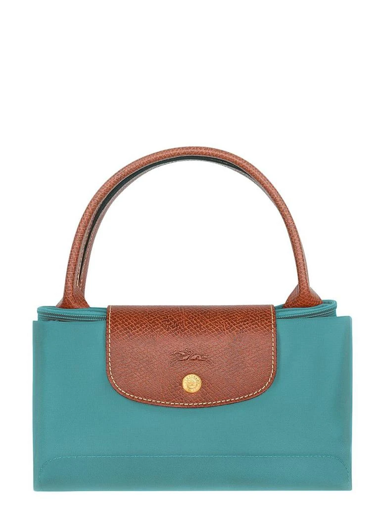Longchamp 'Le Pilage Original' Green Medium Handbag With Embossed Logo On The Front In Canvas Woman 3