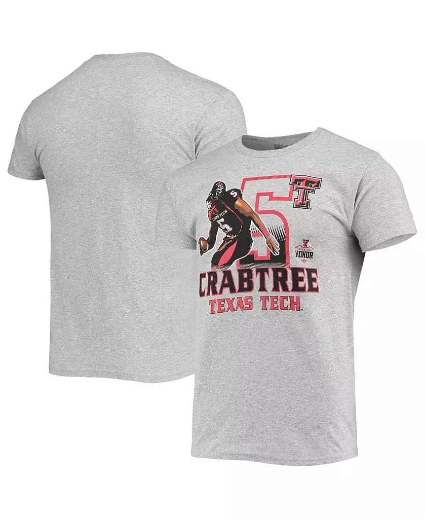 The Original Retro Brand Men's Michael Crabtree Heathered Gray Texas Tech Red Raiders Ring of Honor T-shirt 2