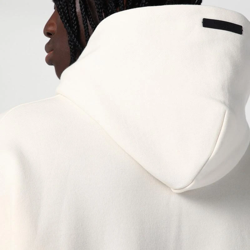 Essentials White hoodie with logo 4