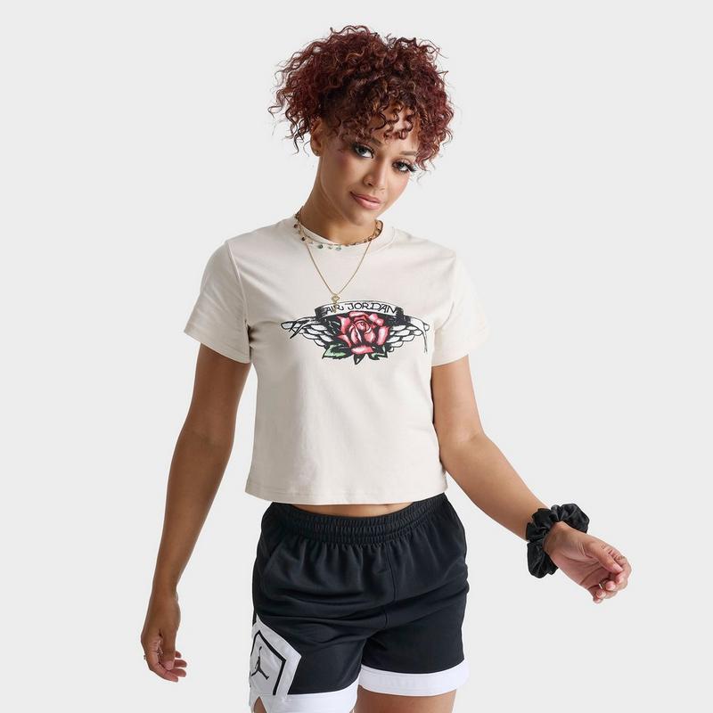 Jordan Women's Jordan Flight Rose Wing Slim-Fit Graphic T-Shirt