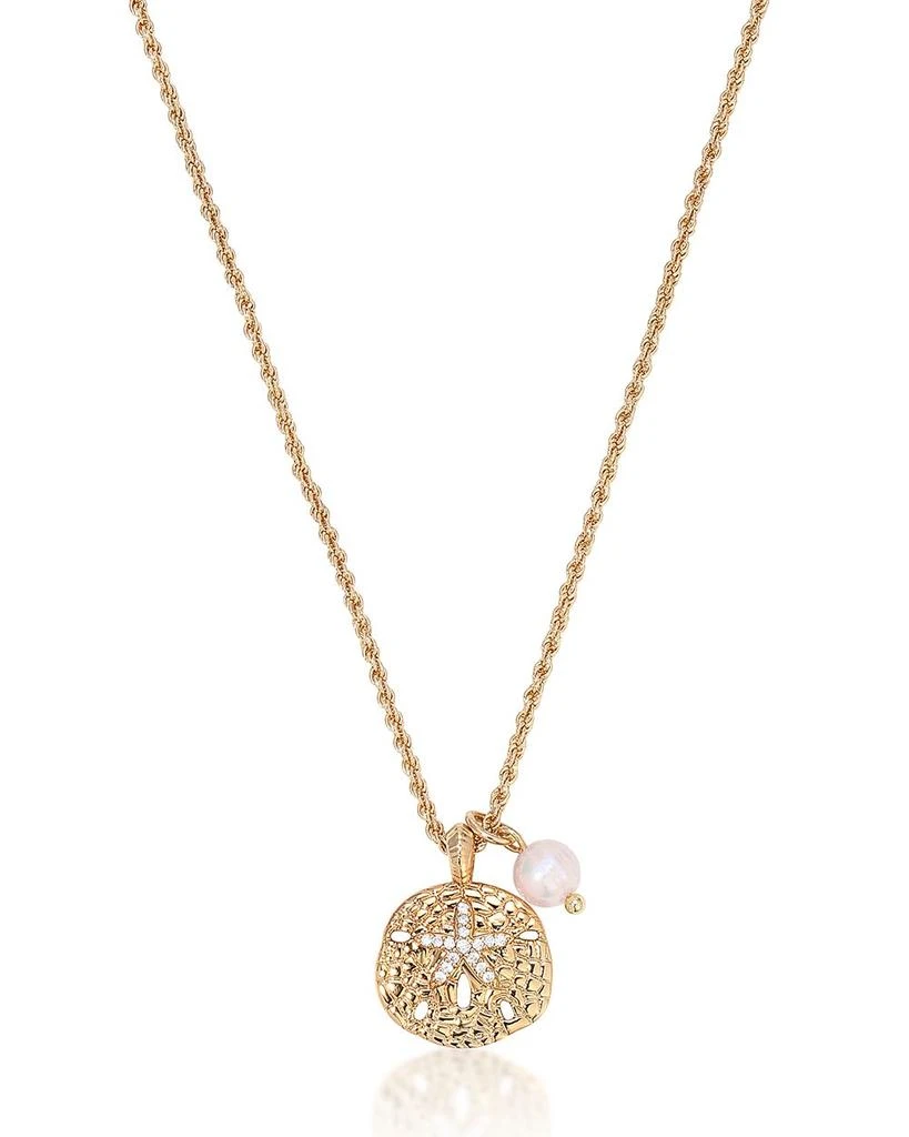 Ettika Jewelry Pavé Sand Dollar
Cultured Freshwater Pearl Pendant Necklace, 15"-18" 1