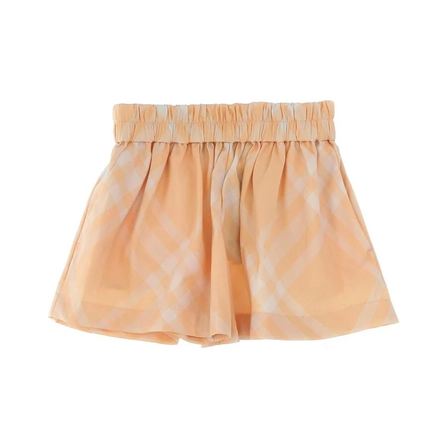 Burberry Kids Checked Pattern Gathered Shorts 1