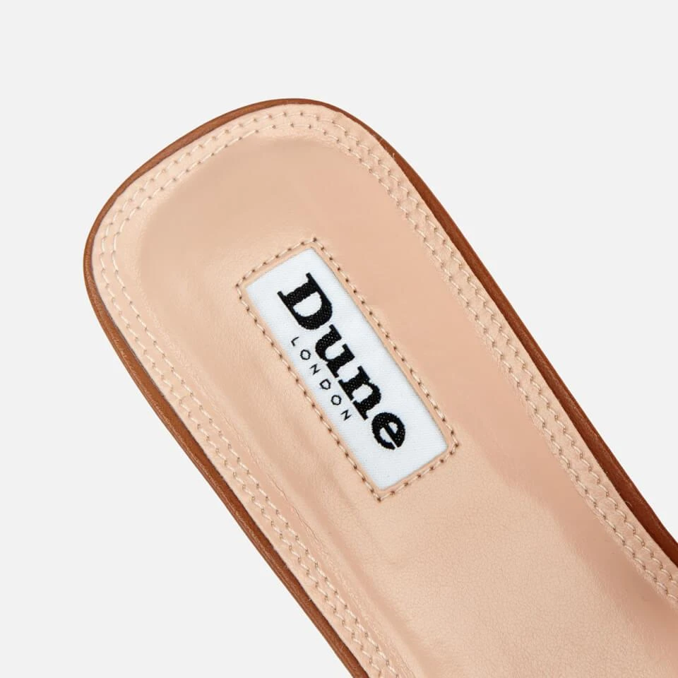 Dune DUNE LONDON WOMEN'S LOUPE LEATHER MULE SANDALS - TAN 4