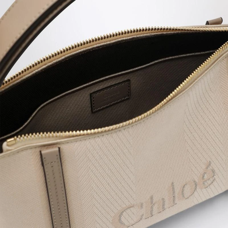 Chloé Chloé Carry bag in pink beige striped canvas 5