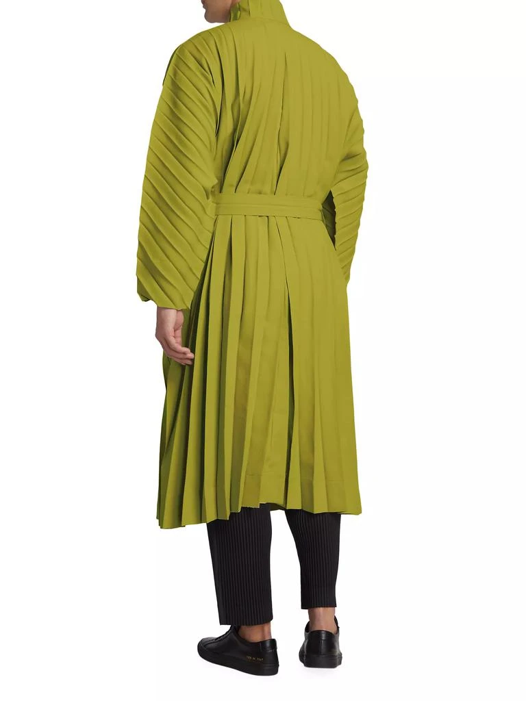 Homme Plissé Issey Miyake Edge Belted Trench Coat 5