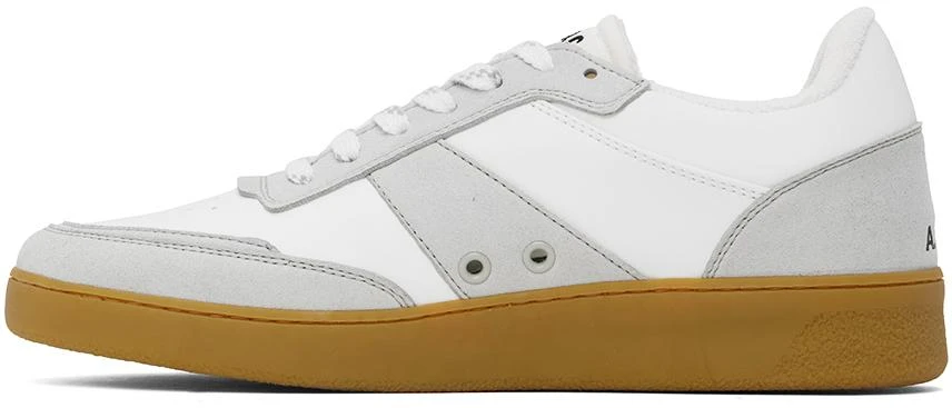 A.P.C. White & Gray Plain Sneakers 3