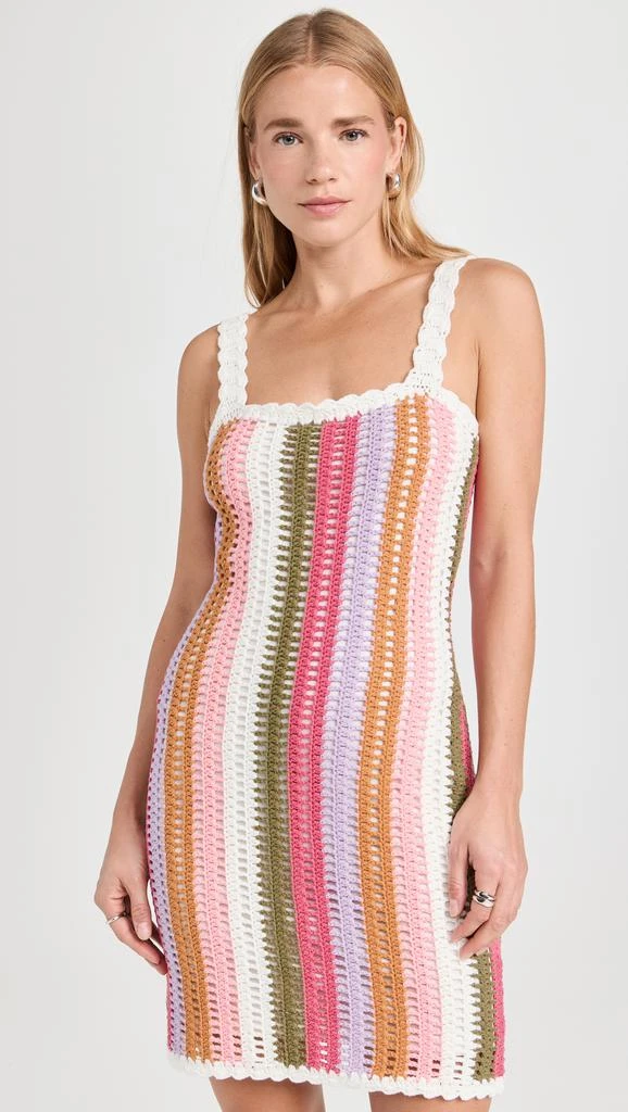 MINKPINK Lito Stripe Crochet Mini Dress 6