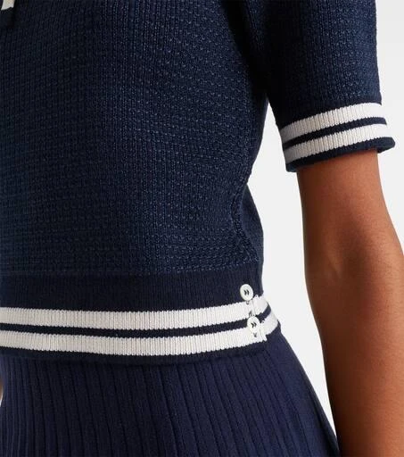 Thom Browne Silk-blend polo shirt 5