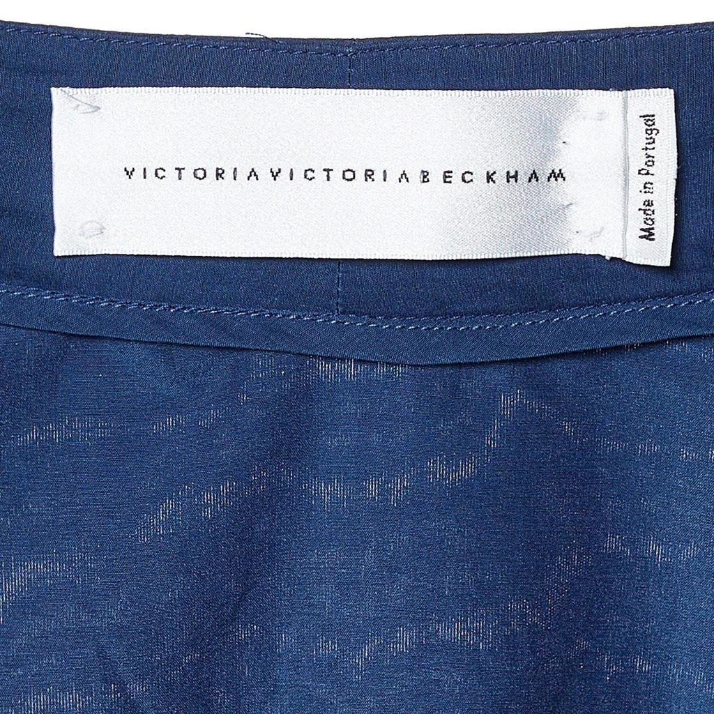 Victoria Beckham Victoria Victoria Beckham Navy Blue Silk & Cotton V-Neck Jumpsuit M 4