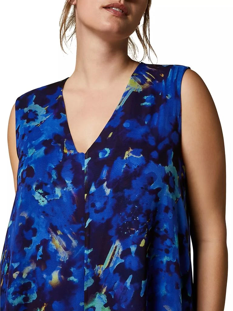 Marina Rinaldi Plus Size Carpazi Long Silk Georgette Dress 5