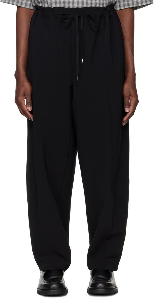 Shop Black Double Cloth Dougi Trousers on Sale at BeyondStyle