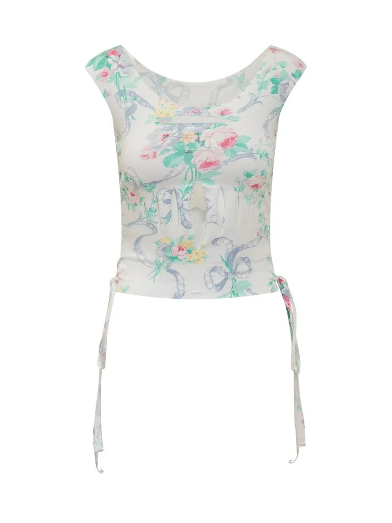 Collina Strada Collina Strada Lace-Up Floral Top 1